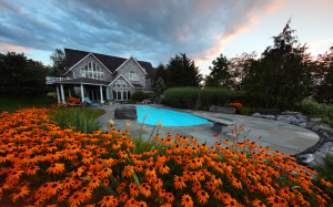 Concrete pool deck sealed with Ghostshield Siloxa-Tek 8500 concrete sealer and waterproofer